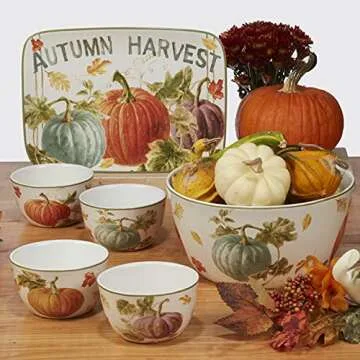 Autumn Harvest Dinner Plates Set of 4 - Stylish & Durable