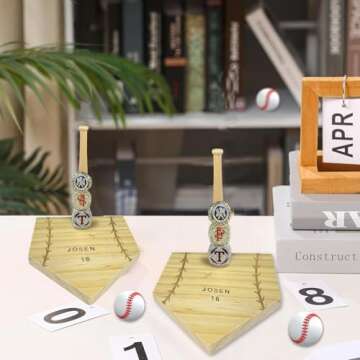 HYICTBUE Baseball Ring Holder, Championship Ring Display Case, Personalized Gifts Softball Baseball ...