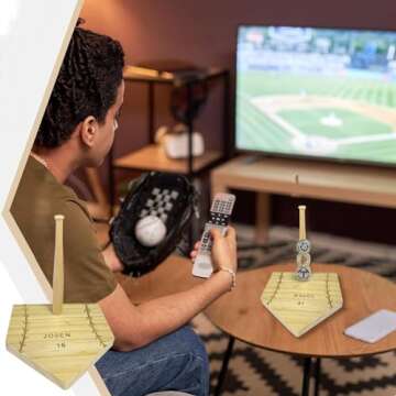 HYICTBUE Baseball Ring Holder, Championship Ring Display Case, Personalized Gifts Softball Baseball Ring Display Case, Suitable for Ball Game Enthusiasts, Children, Teenagers and Adults。