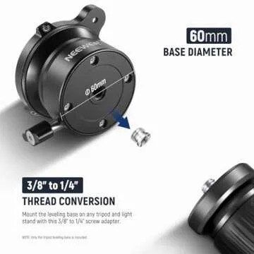 NEEWER Tripod Leveling Base for DSLR and Camcorders