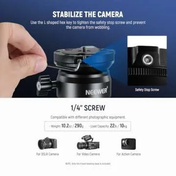 NEEWER Tripod Leveling Base for DSLR and Camcorders
