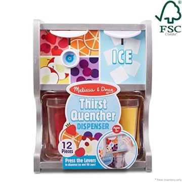 Melissa & Doug Wooden Pretend Play Drink Dispenser FSC Certified
