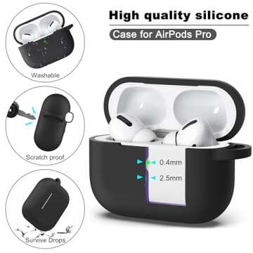 R-fun Silicone Case for AirPods Pro with Cleaner Kit