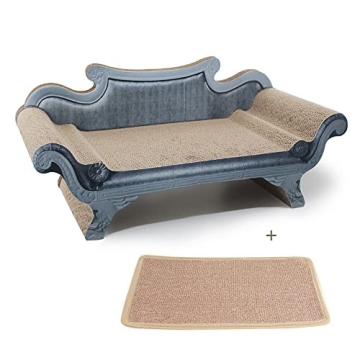 SONGWAY Cardboard Cat Scratcher Bed - Sofa Shape Scratcher, Cat Scratching Pad, Cat Scratcher Couch,...