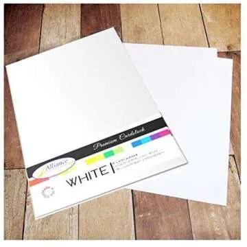 White Thick Paper Cardstock - for Brochure, Invitations, Stationary Printing | 80 lb Card Stock | 8.5 x 11 inch | Heavy Weight Cover Stock (216 GSM) 100 Brightness | 8 1/2 x 11 | 50 Sheets Per Pack