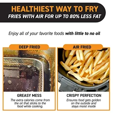 Gourmia Digital Air Fryer Oven 7 Quart Cooking Presets