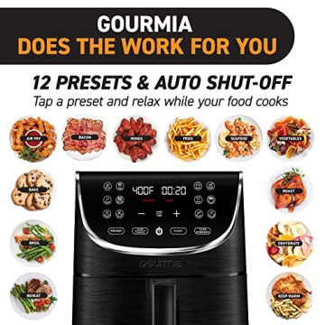 Gourmia Digital Air Fryer Oven 7 Quart Cooking Presets