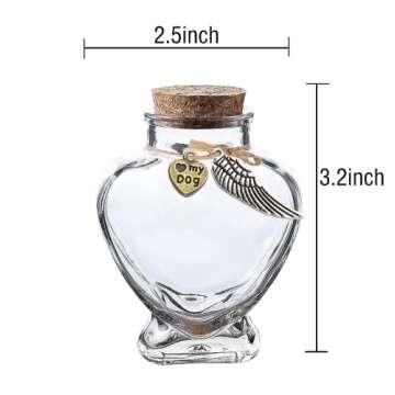 memorial bottle for pet hair，Pet fur memorial fur keepsake，dog cat keepsake fur, pet memorial urn (dog)