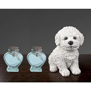 memorial bottle for pet hair，Pet fur memorial fur keepsake，dog cat keepsake fur, pet memorial urn (dog)