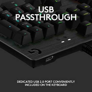 Logitech G513 Carbon LIGHTSYNC RGB Mechanical Gaming Keyboard with GX Brown Switches - Tactile