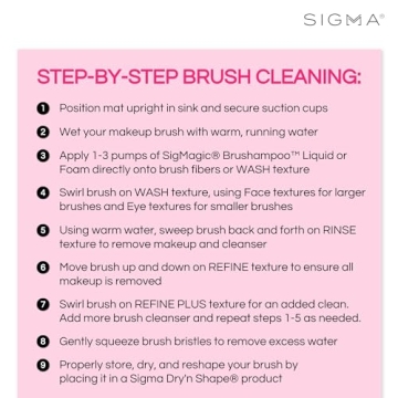 Sigma Beauty Makeup Brush Cleaner Mat for All Brushes