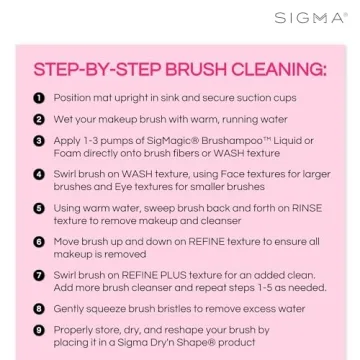 Sigma Beauty Makeup Brush Cleaner Mat for All Brushes