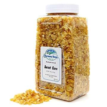 Harmony House Foods Dried Corn, whole (12 oz, Quart Size Jar) for Cooking, Camping, Emergency Supply, and More