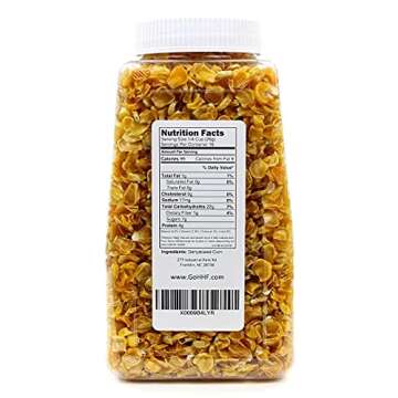Harmony House Foods Dried Corn, whole (12 oz, Quart Size Jar) for Cooking, Camping, Emergency Supply, and More