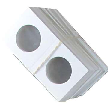 Coin Flips For Half Dollars, 100 Count, Guardhouse Brand Cardboard and Mylar 2"x2" Paper Coin Holder...