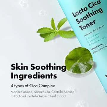 Lacto CICA Soothing Toner for Sensitive Skin 6.76 Fl Oz | pH Balancing Hydrating Toner for Face