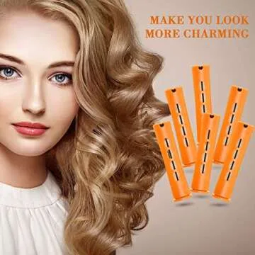 WILLBOND 36 Pieces Cold Wave Rod Hair Perm Rods Hair Rollers Perming Curlers with Steel Rat Tail Comb for Hairdressing Styling