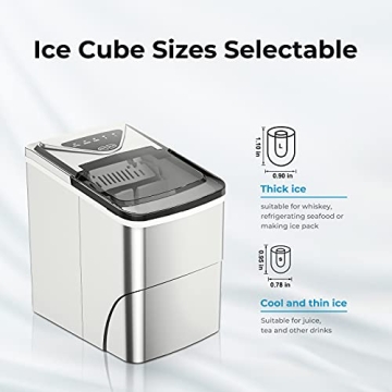 Portable Self-Cleaning Ice Maker, 9 Ice Cubes in 6 Mins