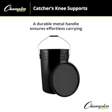 Champion Sports 6 Gallon Ball Bucket with Padded Lid - Durable and Practical