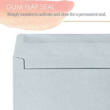 A4 Envelopes - 48-Pack Colored Envelopes for Invitations, Pastel Colored, 4 1/4 x 6 1/4 Inches, 6 Muted Pastel Colors