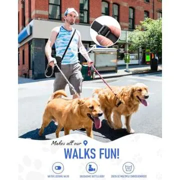 Lesotc Dog Water Bottle, Portable Dog Water Dispenser, Leak Proof Dog Travel Water Bottle, Squeeze Pet Water Bottle for Walking On The Go, Dog Hiking Accessories for Outdoor, Hiking, Travel