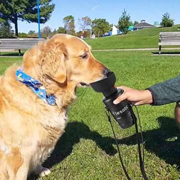 Lesotc Dog Water Bottle, Portable Dog Water Dispenser, Leak Proof Dog Travel Water Bottle, Squeeze Pet Water Bottle for Walking On The Go, Dog Hiking Accessories for Outdoor, Hiking, Travel