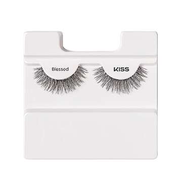 KISS MLBB My Lash But Better False Eyelashes, Everyday Wearable Volume with Superfine Band Technology, Easy To Apply, Reusable, Cruelty-Free, Contact Lens Friendly, Style 'Blessed', 1 Pair Fake Eyelashes Blessed 1 Pair (Pack of 1)