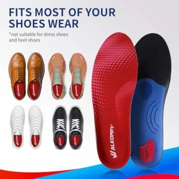 Walkomfy Heavy Duty Orthotics for Plantar Fasciitis Pain Relief