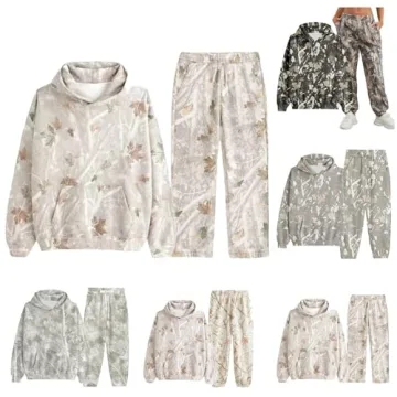 Suhorseful Camo Womens Hoodies and Sweatpants Outfit