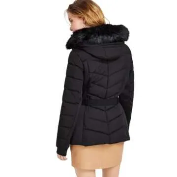 Stylish Faux Fur Hooded Puffer Coat by Michael Kors