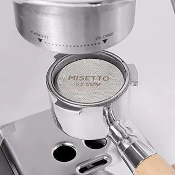 53.5mm Espresso Puck Screen, 100μm 1.7mm Thickness, MISETTO S/S Stainless Steel Reusable Professional Barista Portafilter Coffee Filter Mesh Plate for 53.5mm & 54mm Espresso Portafilter Filter Basket