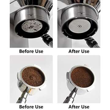 53.5mm Espresso Puck Screen, 100μm 1.7mm Thickness, MISETTO S/S Stainless Steel Reusable Professional Barista Portafilter Coffee Filter Mesh Plate for 53.5mm & 54mm Espresso Portafilter Filter Basket