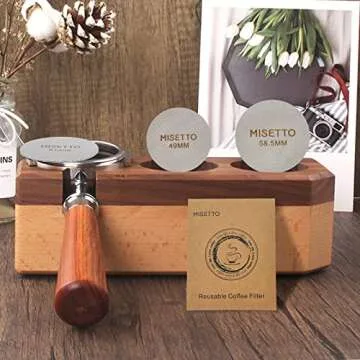 53.5mm Espresso Puck Screen, 100μm 1.7mm Thickness, MISETTO S/S Stainless Steel Reusable Professional Barista Portafilter Coffee Filter Mesh Plate for 53.5mm & 54mm Espresso Portafilter Filter Basket