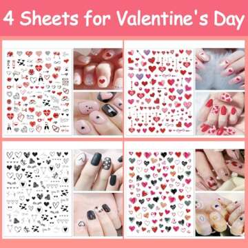 TailaiMei 20 Sheet Holiday Nail Art Stickers for All Seasons
