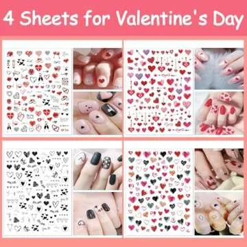 TailaiMei 20 Sheet Holiday Nail Art Stickers for All Seasons