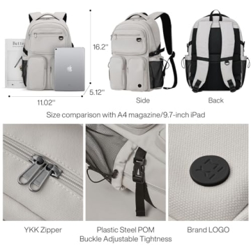 Mixi Lightweight Travel Laptop Backpack for Men and Women