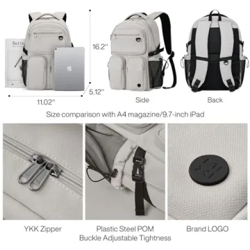 Mixi Lightweight Travel Laptop Backpack for Men and Women