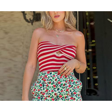 Chic MISSACTIVER Crisscross Knitted Crop Top