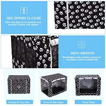 Durable Dog Crate Cover for Indoor Outdoor Use - XXLarge