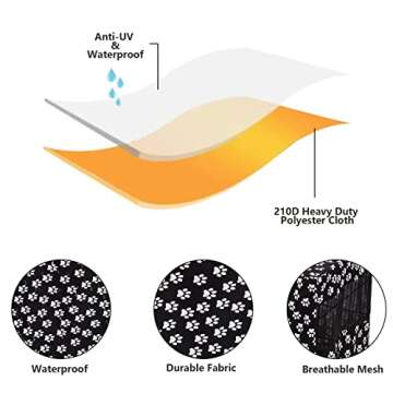 Durable Dog Crate Cover for Indoor Outdoor Use - XXLarge