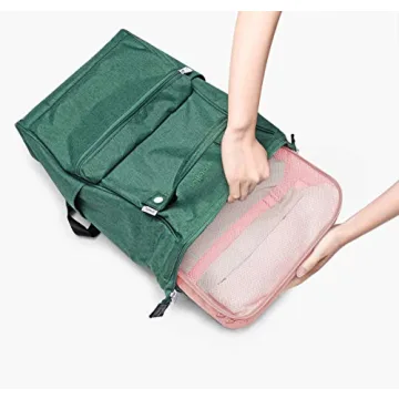 VAGREEZ Pink Travel Packing Cubes Set with Toiletry Bag