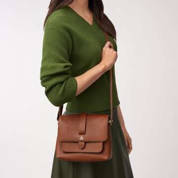 Fossil Kinley Leather Small Crossbody Purse Handbag