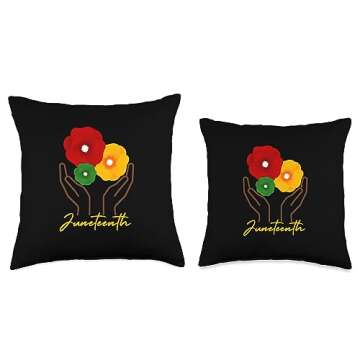 KCreations Juneteenth 1865, June 19 Black History Celebration Throw Pillow, 18x18, Multicolor