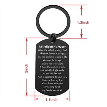 ENGZHI Firefighters Prayer Keychain - A Symbol of Bravery and Strength for Every Firefighter