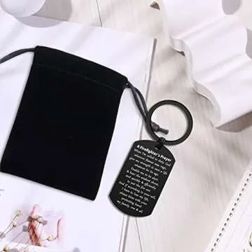 ENGZHI Firefighter Prayer Keychain - A Heartfelt Gift for All