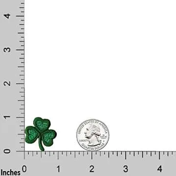 Laughing Lizards Small Shamrock Patches (10-Pack) Three Leaf Clover St. Patrick's Day Iron On Appliques for Clothing, Uniforms, Hats, Backpacks, Jackets, Pants, Accessories, Etc