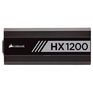 Corsair HX Series, HX1200, 1200 Watt, Fully Modular Power Supply, 80+ Platinum Certified, Model Number: CP-9020140-NA
