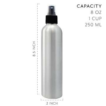 Cornucopia 8oz Aluminum Spray Bottles - 4-Pack