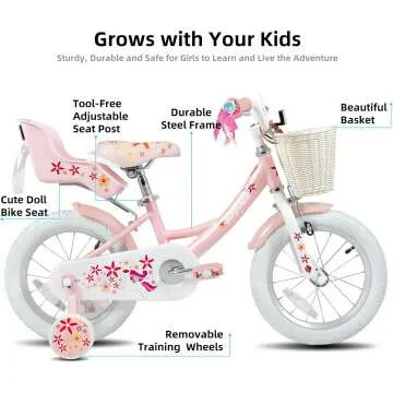 Unicorn Girls Bike: Perfect for Kids Ages 2-9