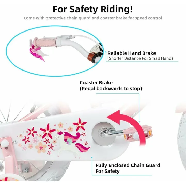 Unicorn Girls Bike: Perfect for Kids Ages 2-9